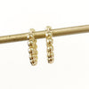 Earrings - Small 14K Gold Dipped Bead Huggie