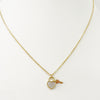 Necklace - Mother of Pearl Tiny Heart & Key Necklace