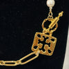 Necklace - Pearls w/Triump Roman Replica & Bar