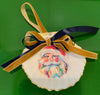 Ornaments - Santa on Scallop Shell by Fouts and Finch