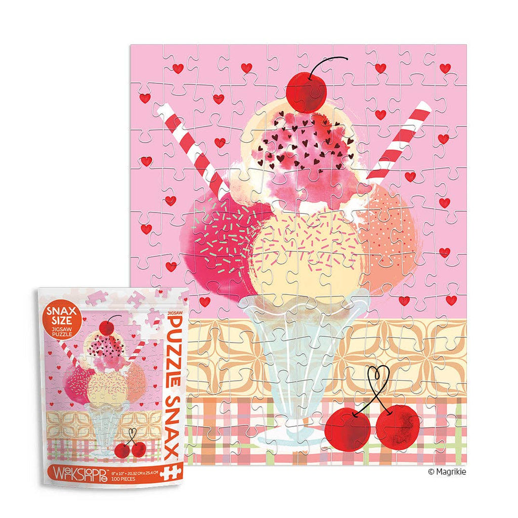 Puzzle - Cherry Sundae 100 Piece Puzzle Snax
