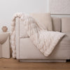 Throw - Luxxe Ribbed Ivory Faux Fur Throw