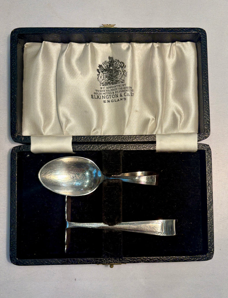Estate Collection - Vintage Silver Baby Feeding Set  - 1961