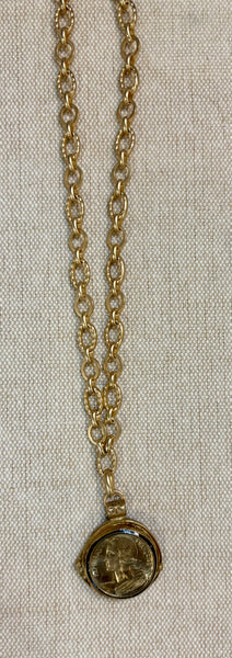 Necklace - French Marianne Centimes Coin
