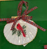 Ornaments - Christmas Cardinal on Irish Flat Shell by Fouts and Finch