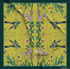 Scarves - Birds of a Feather Lime - Large Silk Scarf