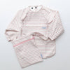 The Grayson Long Sleeve Bib - Brush Stripes - Pink or Blue