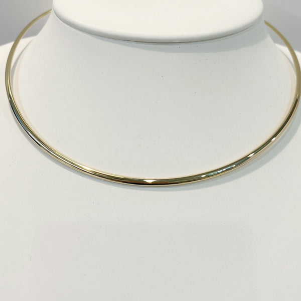 Necklace - Choker Round Gold Plated Collar Choker