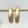 Earrings - Matte Gold Hollow Hoops