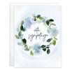 Greeting Cards - Sympathy Greeting Card - Soft Blue Wreath