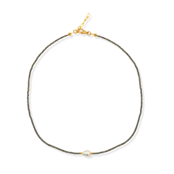 Necklace - Miyuki Bead & Pearl Necklace