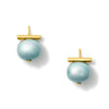 Earrings - "The Fairhope" in Cornflower Blue/Gold-Medium