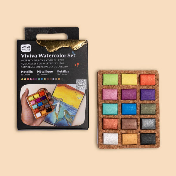 Metallic Watercolor Paint Pans Set