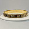 Bracelet - Gold Mother of Pearl Clover Bangle