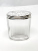 Estate Collection - Sterling and Glass Oval Monogrammed Dresser Jar