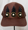 Revelry Bloom Mardi Gras Trucker Hats - Brown