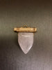 Vignette -  Rose Quartz Stone Shield on Gold Diamond Bar