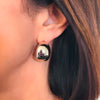 Earrings - Chubby Glam Silver Hoops 