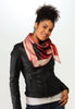 Scarf - Circled Square Silk Oversized Square Scarf: Burgundy