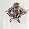 Scarf - Coffee Plaid Mulberry Silk Scarf