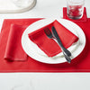 Placemats - In Lipstick Red Cotton Placemats 12 Units