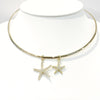 Necklace - Choker Round Gold Plated Collar Choker