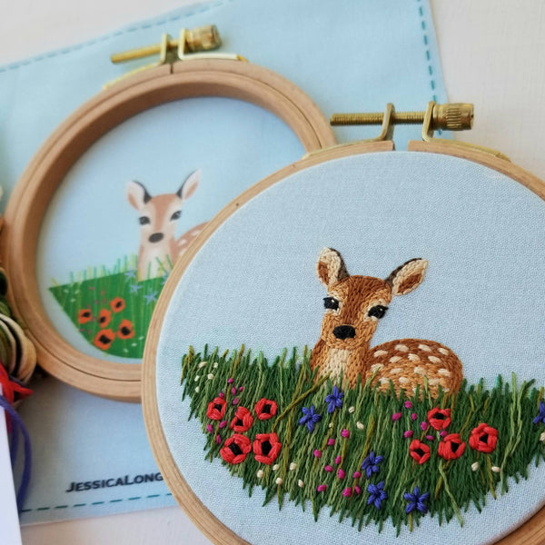 Embroidery Kit - Wildflower Fawn Beginner Kit