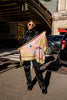 Scarf - Double Sided Wool Silk Triangle Scarf Of Color Recombination