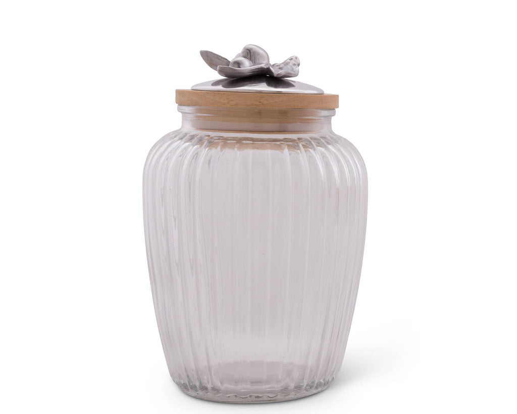 Canister - Olive Glass Canisters - Three Sizes