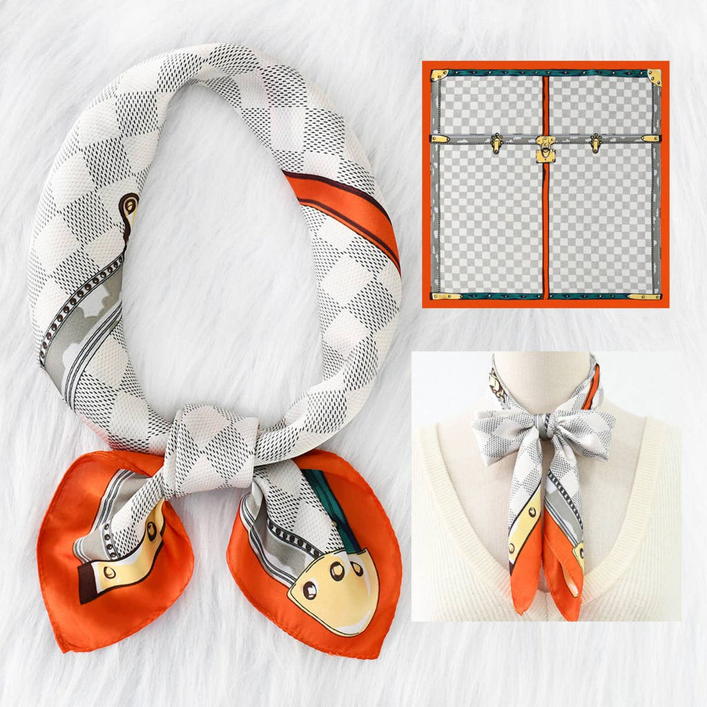 Scarf- Retro Plaid Square Scarf
