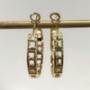 Earrings - Gold Hoop w/CZ Details