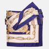 Scarf - Vittoria - Hand Rolled Silk Foulard - Blue