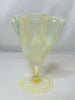Estate Collection Antique English Opalescent Vaseline Glass Vases