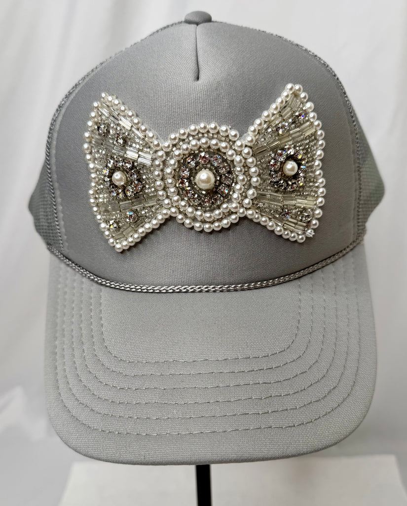 Revelry Bloom Mardi Gras Trucker Hats - Grey