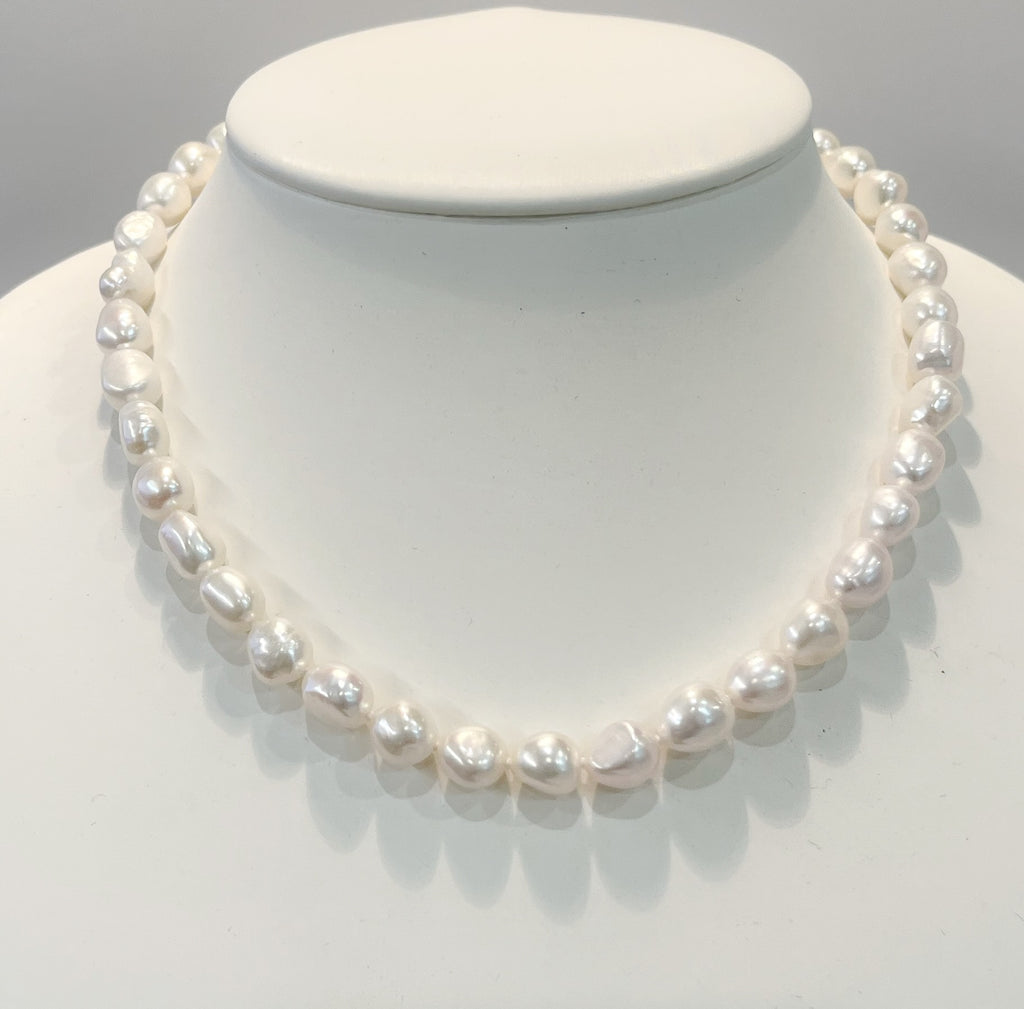 Necklace - 10MM Pearl Necklace 16.5"