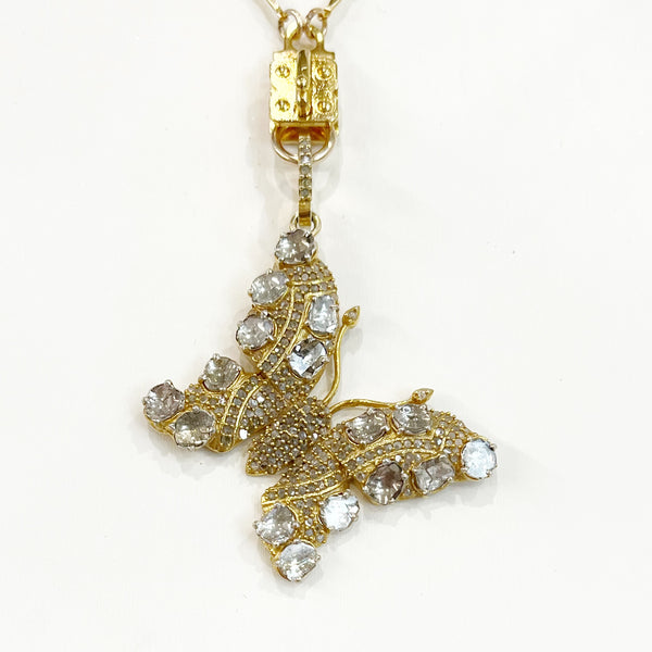 Vignette - Polki Diamond & Oval Stone Large Butterfly