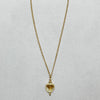 Estate Collection - Necklace - Door Knocker Pendant on Gold Tone Chain