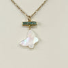 Neckalce - Mother Of Pearl Butterfly W/Baguette Bar