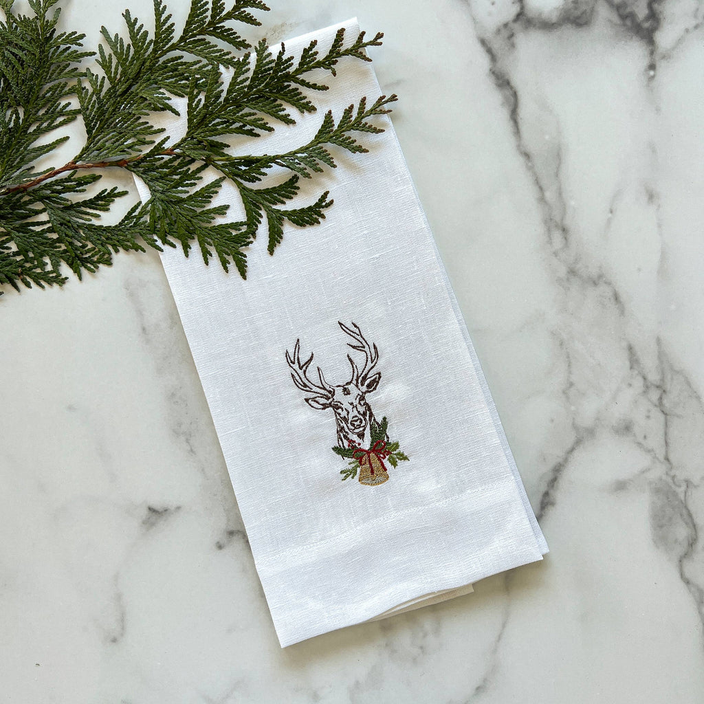 Towel - Stag with Bell Linen Towel