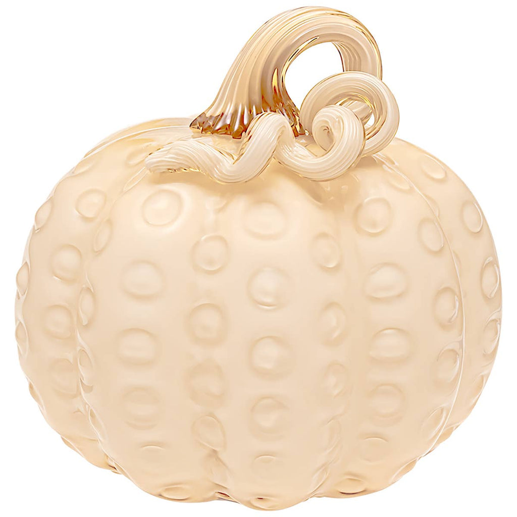 Pumpkin - Round Butter Dotted Glass Pumpkin