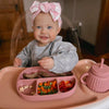 The Grayson Long Sleeve Bib - Blossom: Powder Blue / 6-36M