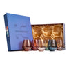 Glasses - Pastel Colored Stemless Crystal Wine Glasses Set