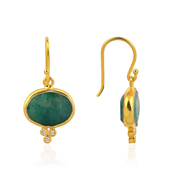 Earrings - Sienna in Emerald