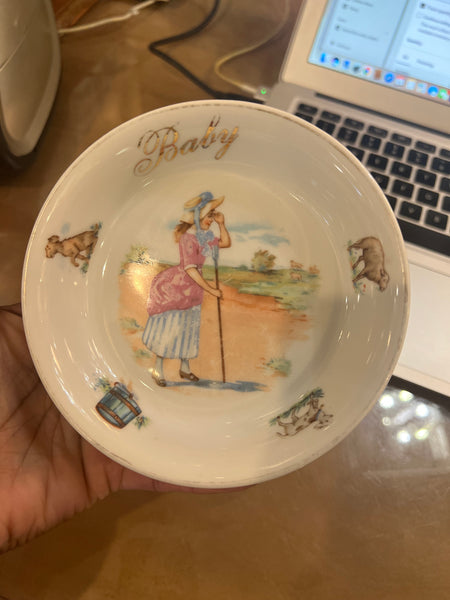 Estate Collection - Vintage Baby Porcelain Bowl/Plate