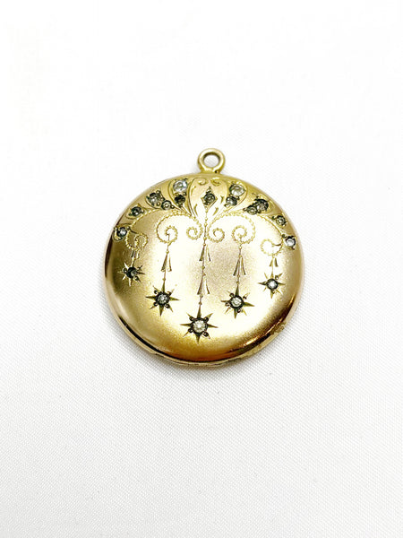 Estate Collection  Gold Locket with Monogram