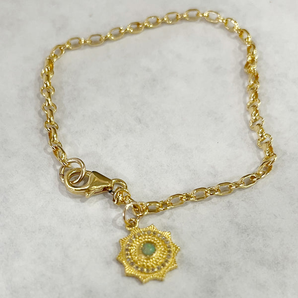 Bracelet - Rolo Chain Bracelet w/Birthstone Charm(each sold separately)