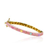 Bracelet - Enamel Heart Bangle: Pink With Multi Colored Hearts