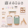 Wooden Dolls House Child's Bedroom Furniture