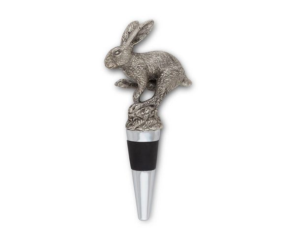 Vagabond - Pewter Jumping Hare Bottle Stopper