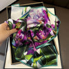 Scarf - Vintage Purple Floral Silk Scarf